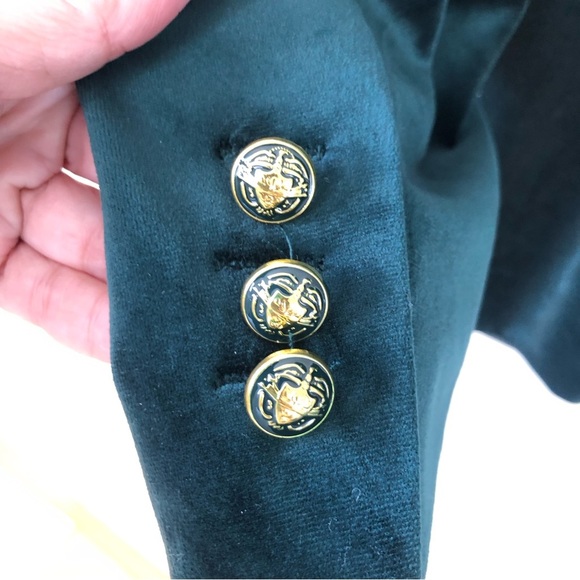 Adrienne Vittadini Teal Velvet Blazer - Picture 8 of 16